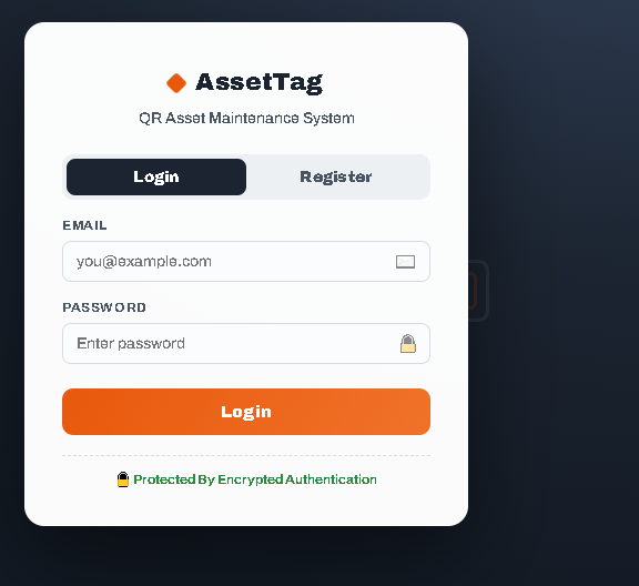 AssetTag — actual project screenshot